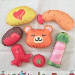 フェルト おままごと お弁当セット くまさん ハンドメイド 知育玩具 おもちゃ