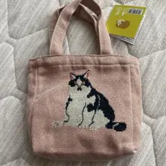 KALDI 고양이 미니 토트 백 고양이 무늬 레몬젤리 5개