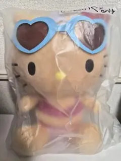 日焼けキティー　ぬいぐるみ　サンリオ当たりくじ