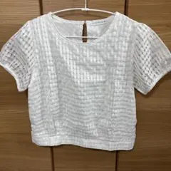 レディース　白カットソー　M