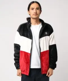 vision street wear フリースジャケット　黒/白/赤