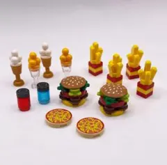 レゴ 互換 食物 ★ハッピーセット★ ハンバーガー ピザ フライドポテト パフェ