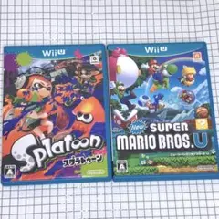 【盤面美品2本】 WiiU ニュースーパーマリオブラザーズU/ スプラトゥーン
