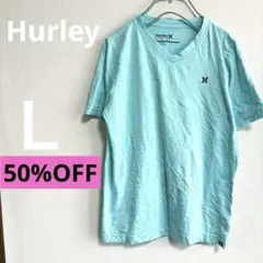 SALE✨Hurley 【Ｌ】水色 Vネック Tシャツ スポーツウェアのサムネイル