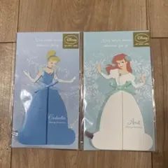 ディズニープリンセス シンデレラ アリエル ハニカムミニカード2つセット★立体