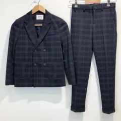 ZARA チェック柄 ダブル スーツ 上下セットアップ キッズ 140cmのサムネイル