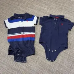 ラルフローレン　ベビー　ロンパース　半袖　2枚セット　6M70㎝