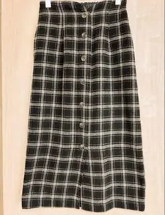 レディース　チェック柄　ロングスカート　タイトスカート