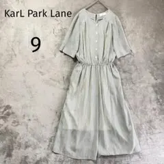 カールパークレーン/半袖ロングワンピース/9/インナー付き ストライプ