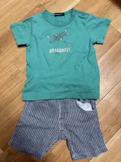限定セール！【男の子】ムージョンジョン Tシャツとストライプパンツセット