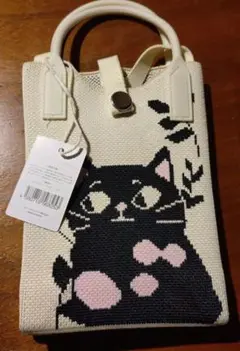 黒猫デザイン ミニショルダーバッグ