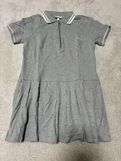 【最終値下】新品未使用　H&M ミニワンピース　グレー　ポロ素材　Lサイズのサムネイル