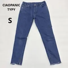 CIAOPANIC TYPYレディース スキニーデニムパンツ 裾フリンジ　Sのサムネイル