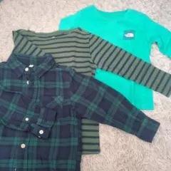 THE NORTH FACE・UNIQLO 110cm長袖カットソー 3枚セット