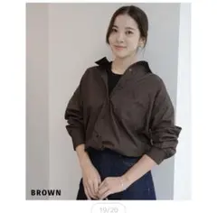 値下げbasement online ドロップショルダーオーバーシャツのサムネイル