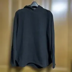 nano universe 黒 フリース フード付きパーカー