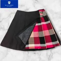 美品 BLUE LABEL CRESTBRIDGE チェック プリーツスカート