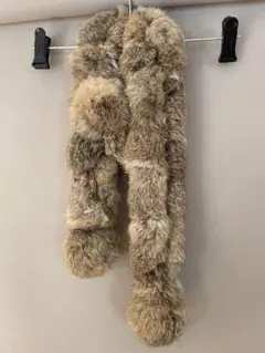 ラヴィットファー スヌード ポンポン付き ②