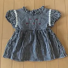 loulou Ami さくらんぼ柄シャツチュニック 100