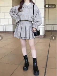 アプレジュール グレー系 セットアップ ジャケット スカート