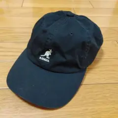 ​【美品】KANGOL カンゴール ベースボールキャップ ブラック レザーベルト