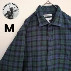 US古着 フランネルシャツ amazon essentials ネイビー M