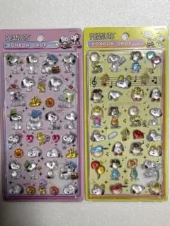 こ*ぃ様 【国内正規品】【即日発送】ボンボンドロップシール　スヌーピー　2枚セッ