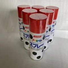 アサヒペン アクリルラッカースプレー 300ml 6本セット（赤）