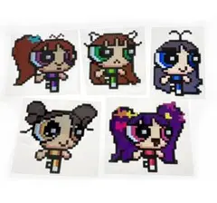 転写ステッカー　Newjeans⑥～⑩　セット　パワパフ　防水ステッカー　シール