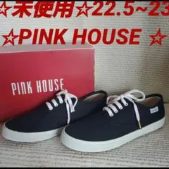 ☆未使用☆PINK HOUSU☆22.5.23㌢☆キャンバス☆黒☆スニーカー。のサムネイル
