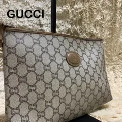 ✨美品✨オールドグッチ　クラッチバッグ　GG プラス　PVC グレー