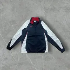 NIKE DRI-FITナイキトラックジャケット M ネイビー ホワイト レッドのサムネイル