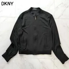 DKNY ジップアップ ジャンパー 羽織りブルゾン ブラック ショート丈 薄手のサムネイル