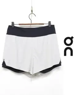 W162/美品 On ランニングショーツ 超軽量 インナータイツ ライトグレー