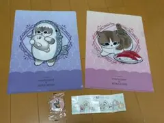 mofusand くら寿司コラボ モフサンド クリアファイル 2枚　缶バッチ