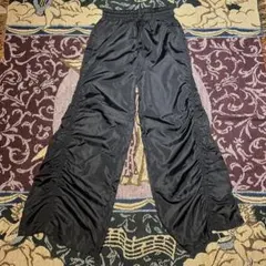 【在庫整理のため10日まで】ナイロンパンツ　フレア　ギャザー　y2k