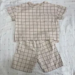 チェック柄 Tシャツショートパンツセット セットアップ 110cm 夏用