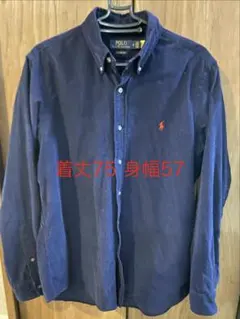 【極美品】ポロラルフローレン コーデュロイシャツ 濃紺 M（L相当）