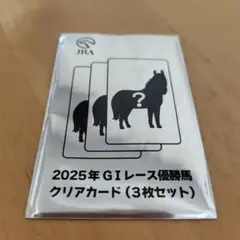 JRA 2025年GIレース優勝馬 クリアカード 3枚セット