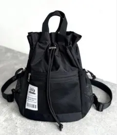 新品タグ付き Java 巾着 リュック バックパック ブラック