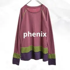 a1317 phenix ボトムカラード配色カットソー　長袖ピンク　ユニセックスのサムネイル