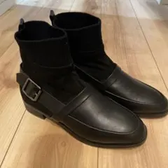 Boyan 24.0cm ショートブーツ ソックスブーツ ブラック