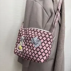 『スーちゃん』刺繍とアップリケのふわふわワンショルダーバック★ハンドメイド