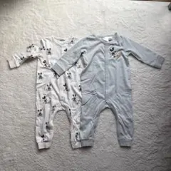 ミッキーマウスロンパース2点セット