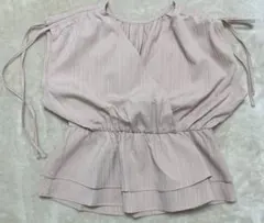 【美品人気　GRL 半袖ブラウス ピンク系 F】