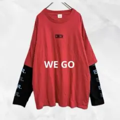 a1318 WEGO フェイクレイヤードロゴロンT ゆるシルエット　ユニセックスのサムネイル