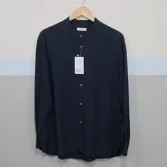 BEAUTY&YOUTH ドレープリネン ワイドフォルム バンドカラーシャツ