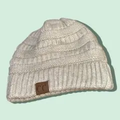 CC ニット帽 クリーム色 ビーニー