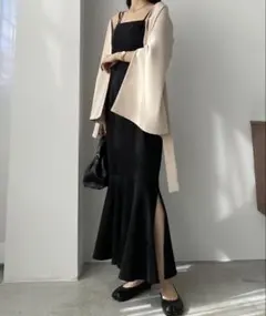 Louereタイトアシメストラップマーメイドキャミワンピース