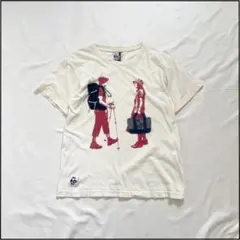 CHUMS チャムスTシャツ ホワイト アップリケ キャンプ アウトドア 日本製のサムネイル